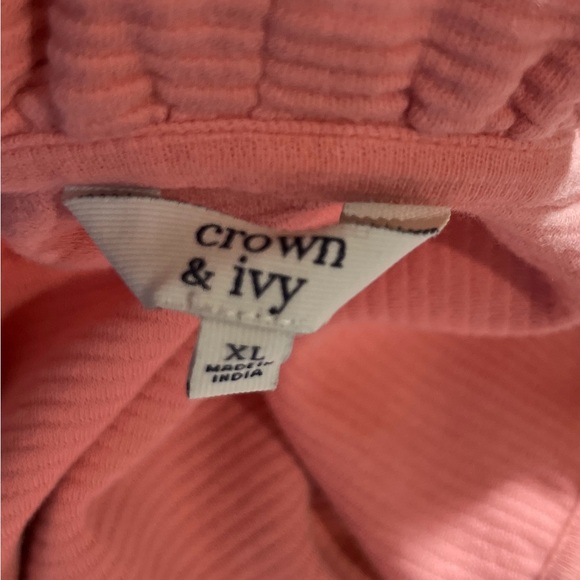 Crown & Ivy Coral Ruffled Tank Top - Picture 2 of 4